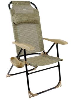 Кресло-шезлонг с полкой КШ2/3, р. 75 x 59 x 109 см, цвет ротанг