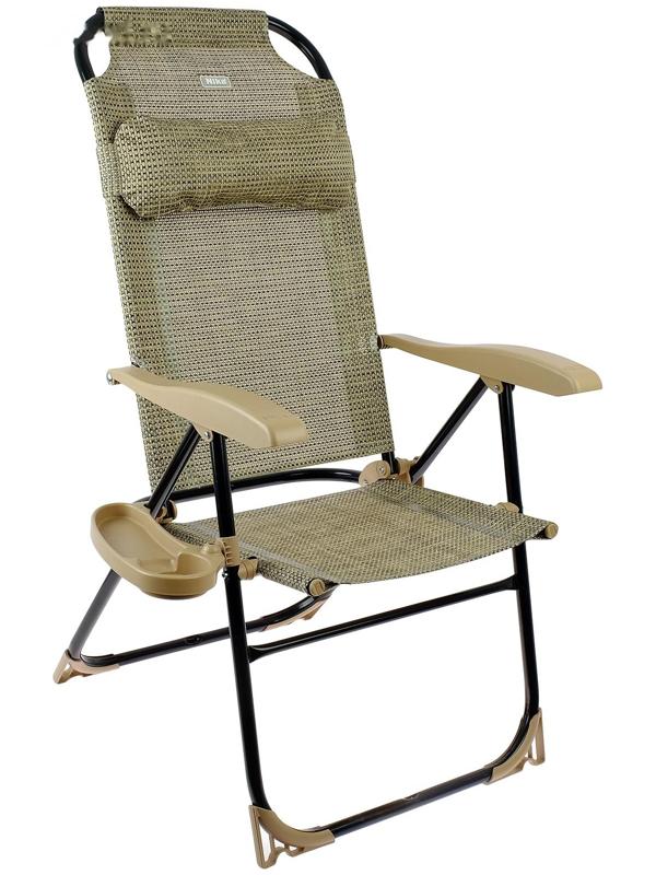 Кресло-шезлонг с полкой КШ2/3, р. 75 x 59 x 109 см, цвет ротанг