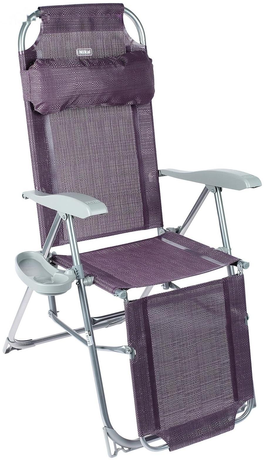 Кресло-шезлонг КШ3/1, р. 82 x 59 x 116 см, цвет баклажановый