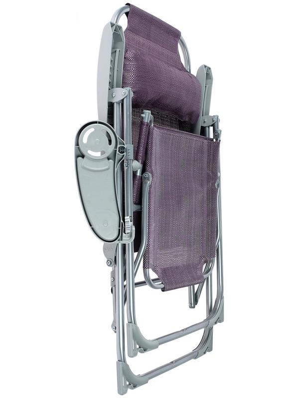 Кресло-шезлонг КШ3/1, р. 82 x 59 x 116 см, цвет баклажановый