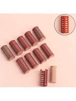 Термобигуди с фиксатором, d = 2,2 см, 10 шт, цвет МИКС