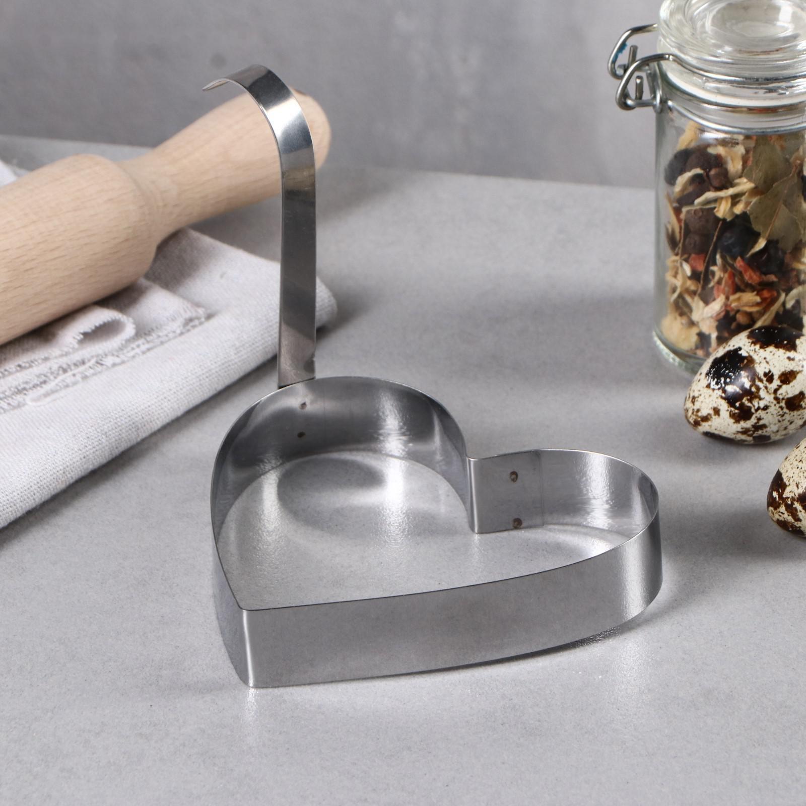 Набор форм для оладий и яичницы, 10 х 10 х 2 см, 4 шт