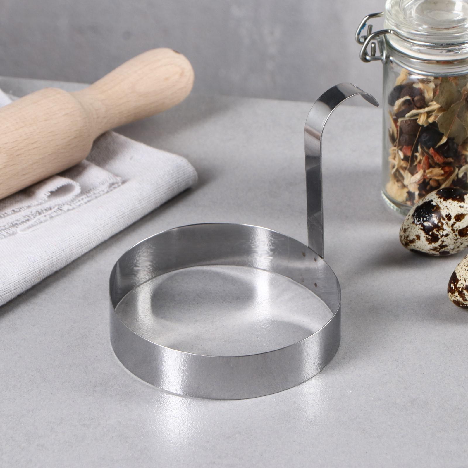 Набор форм для оладий и яичницы, 10 х 10 х 2 см, 4 шт