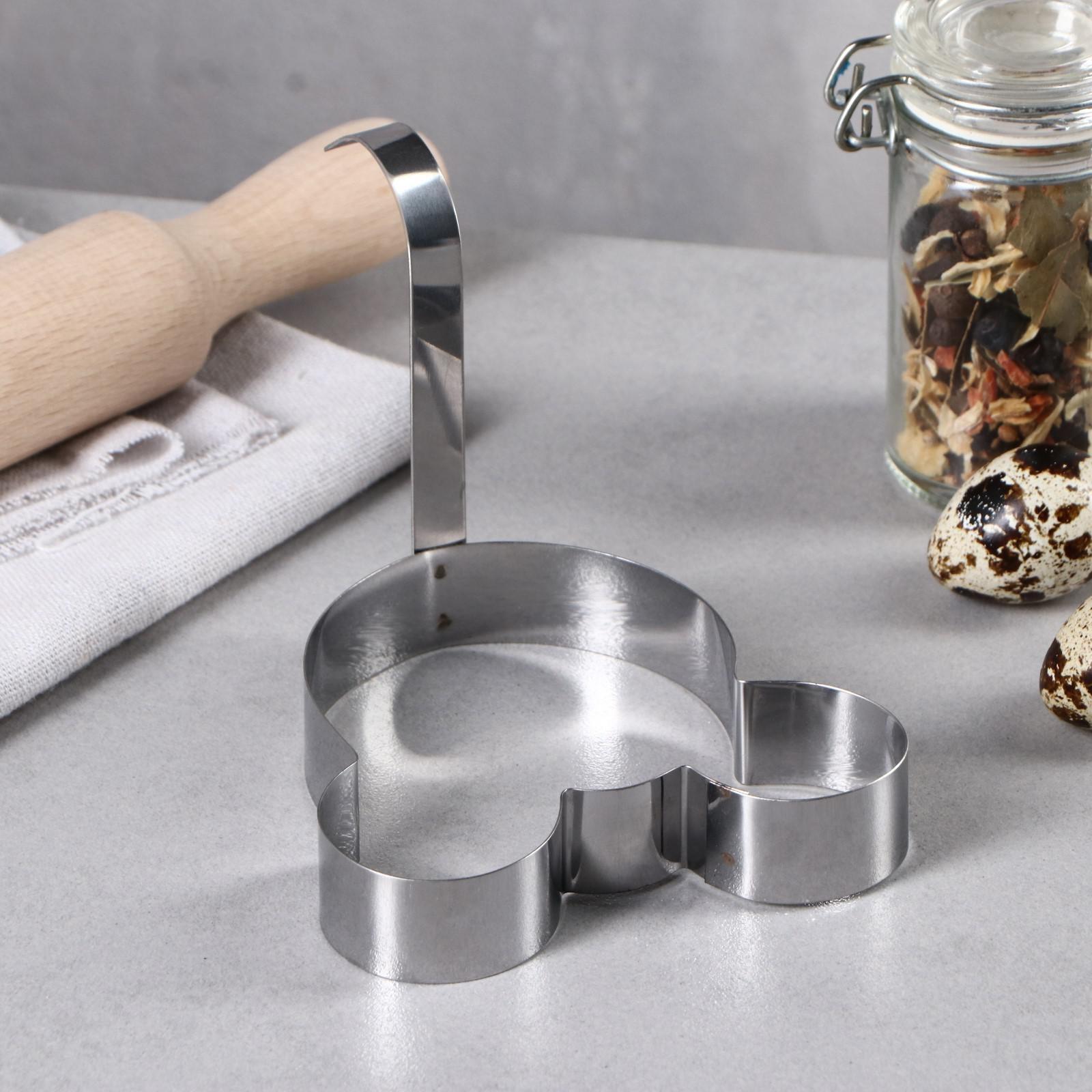 Набор форм для оладий и яичницы, 10 х 10 х 2 см, 4 шт