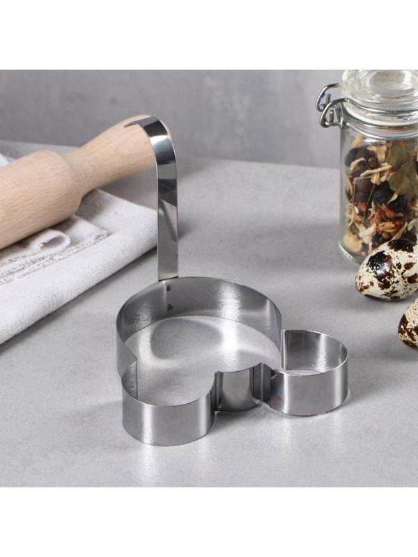 Набор форм для оладий и яичницы, 10 х 10 х 2 см, 4 шт