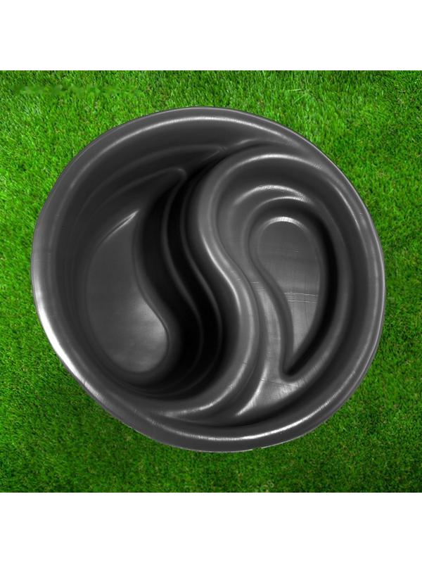 Пруд садовый пластиковый «Инь-Янь», 80 л, чёрный