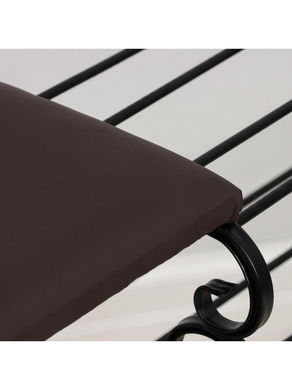 Подставка для обуви с сиденьем «Эталон», 3 яруса, 90×30×60 см, цвет чёрный, форма МИКС