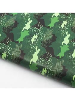 Бумага упаковочная глянец «Камуфляж», 70 х 100 см / 10 шт.