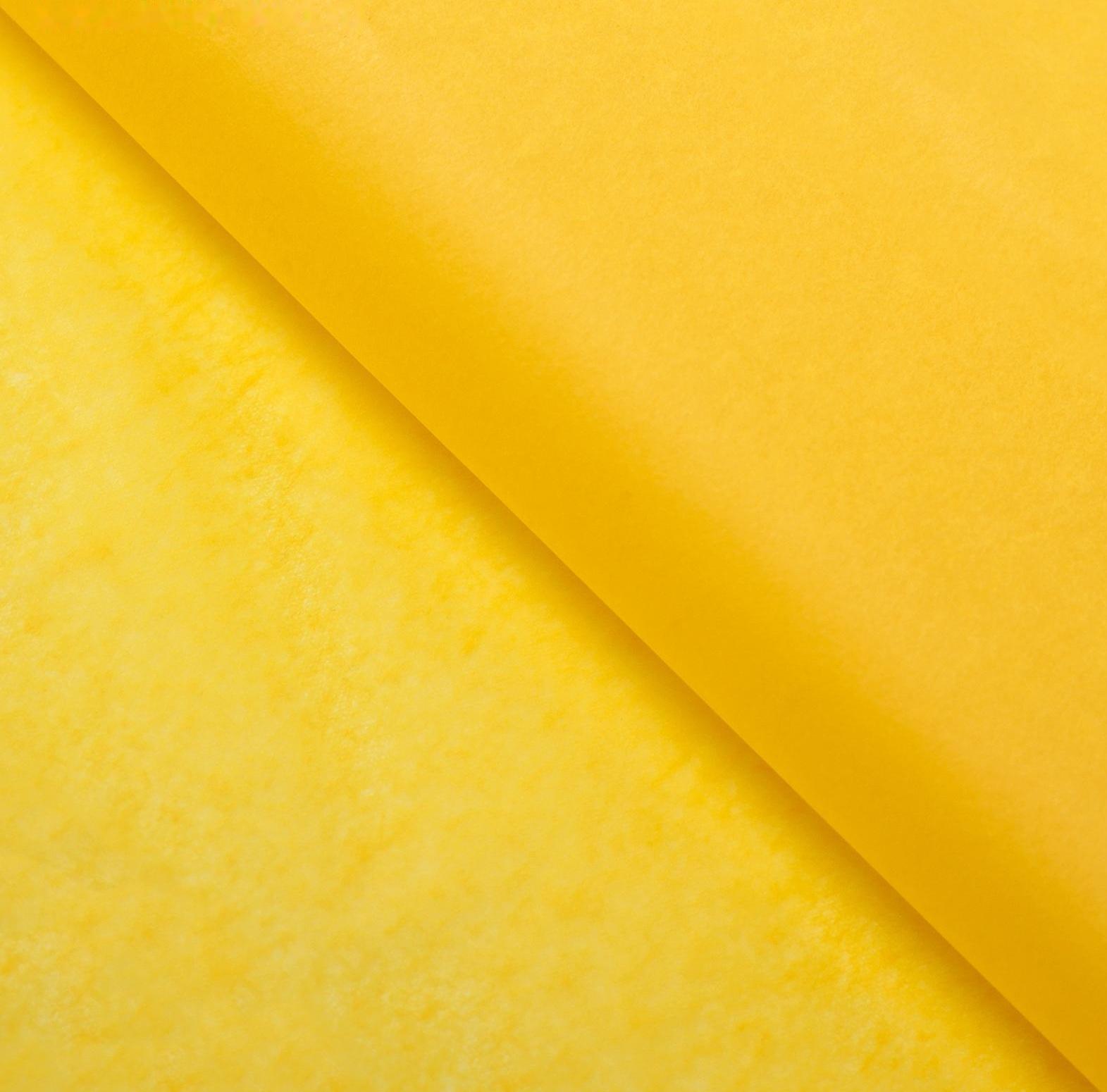 Бумага упаковочная тишью, желтый, 50 см х 66 см