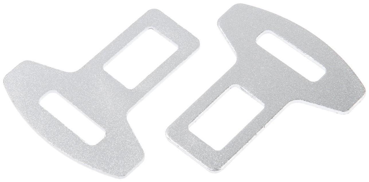 Заглушка ремня металлическая, TORSO, хром, набор 2 шт