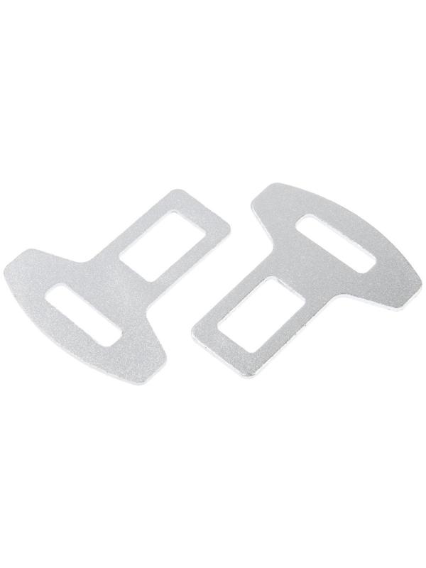 Заглушка ремня металлическая, TORSO, хром, набор 2 шт