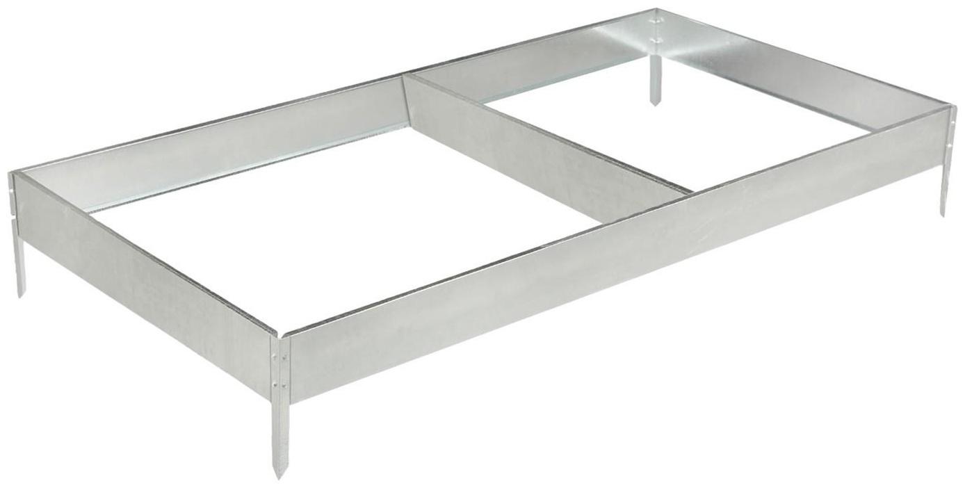 Грядка оцинкованная, 390 × 100 × 15 см, Greengo