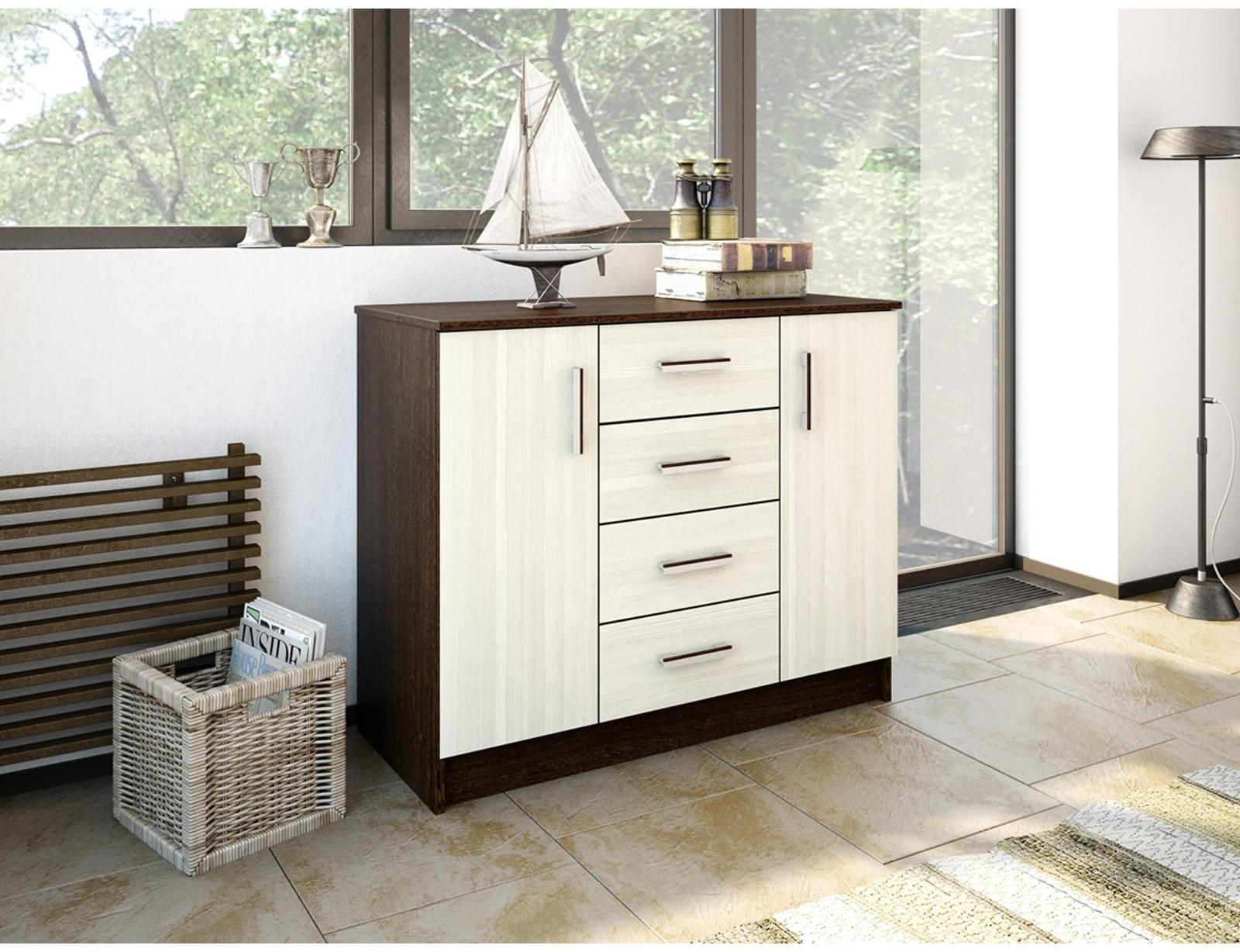 Комод Эра, 1000 × 830 × 440, Венге/Лоредо