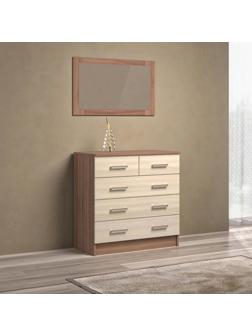 Комод Эра, 800 × 830 × 440, Ясень шимо светлый/Ясень шимо темный