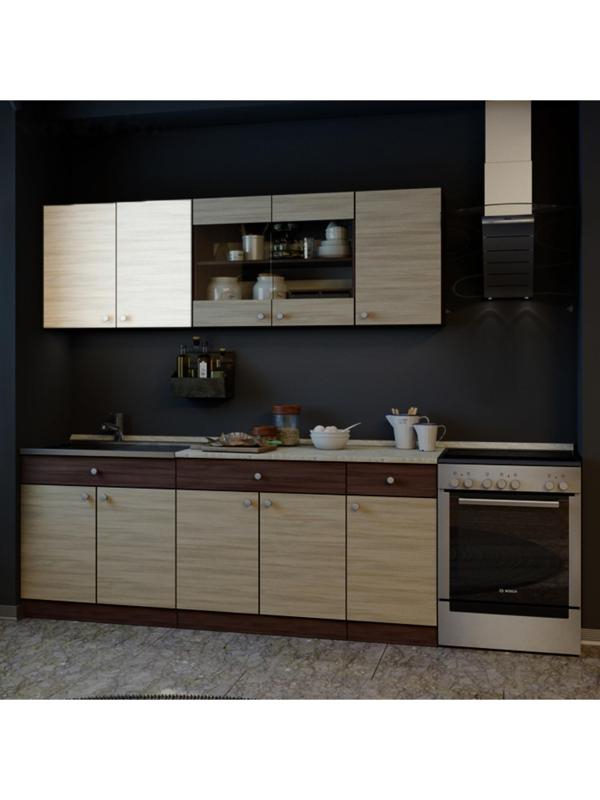 Шкаф навесной, 600 × 626 × 290 Ясень шимо темный/Ясень шимо светлый