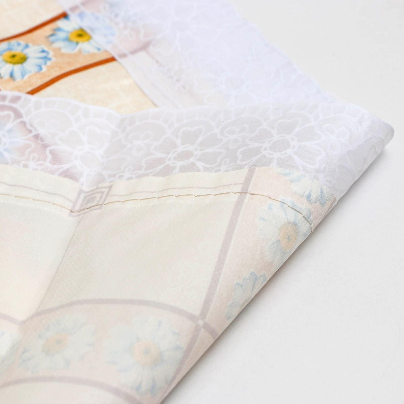 Скатерть на нетканой основе многоразовая с кружевом «Колорит», 135×200(+/-5) см, цвет МИКС