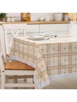 Скатерть на нетканой основе многоразовая с кружевом «Колорит», 135×200(+/-5) см, цвет МИКС