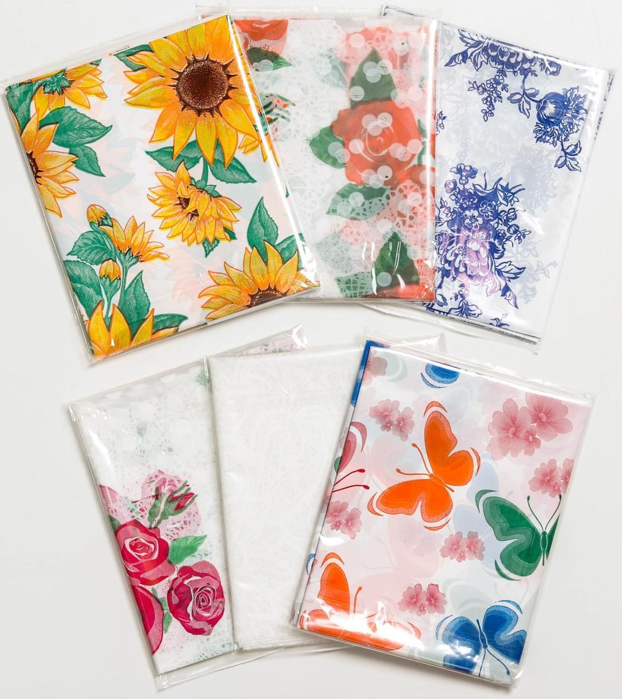 Скатерть без основы многоразовая «Колорит Пикник», 120×160(+/-5) см, цвет МИКС