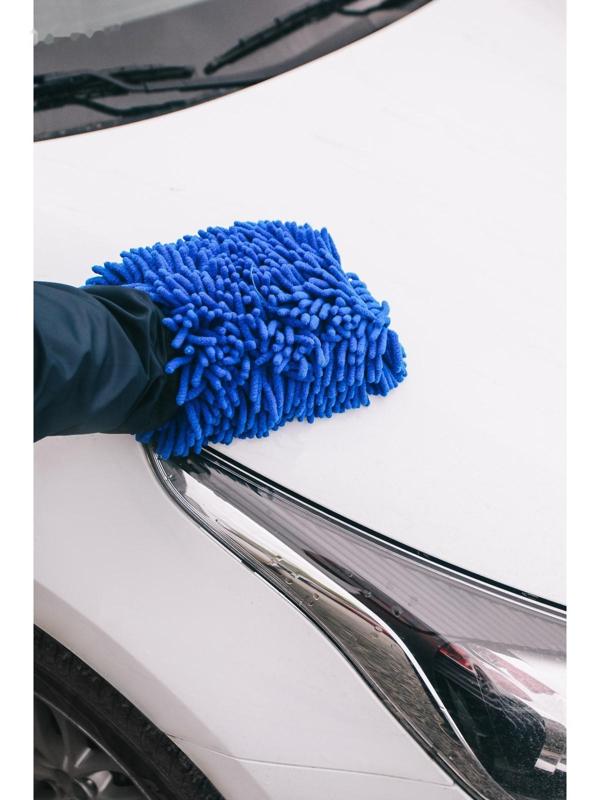 Варежка для мытья авто, микрофибра 24×19×4 см, микс