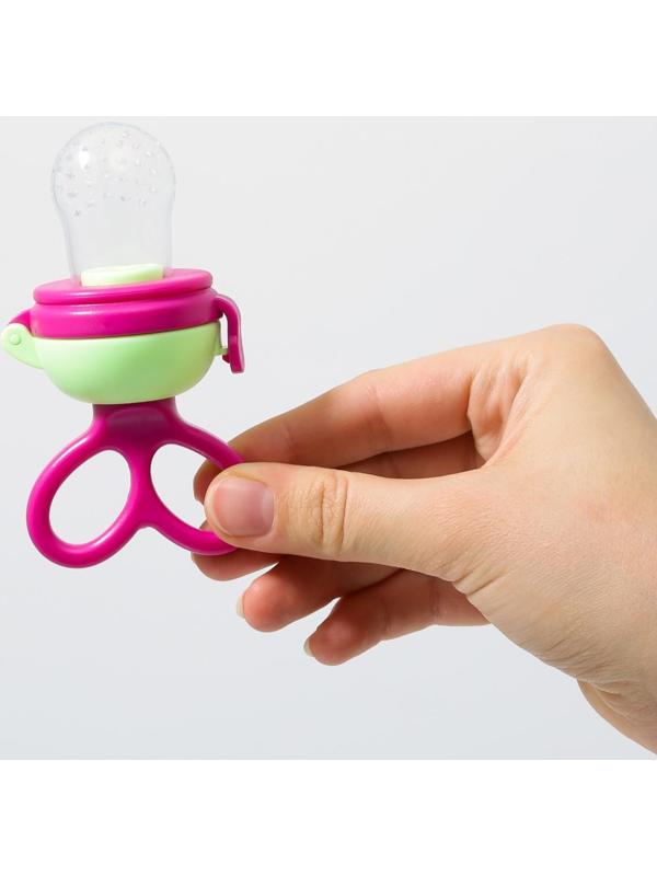 Ниблер с силиконовой сеточкой, вращающийся поршень, цвет малиновый