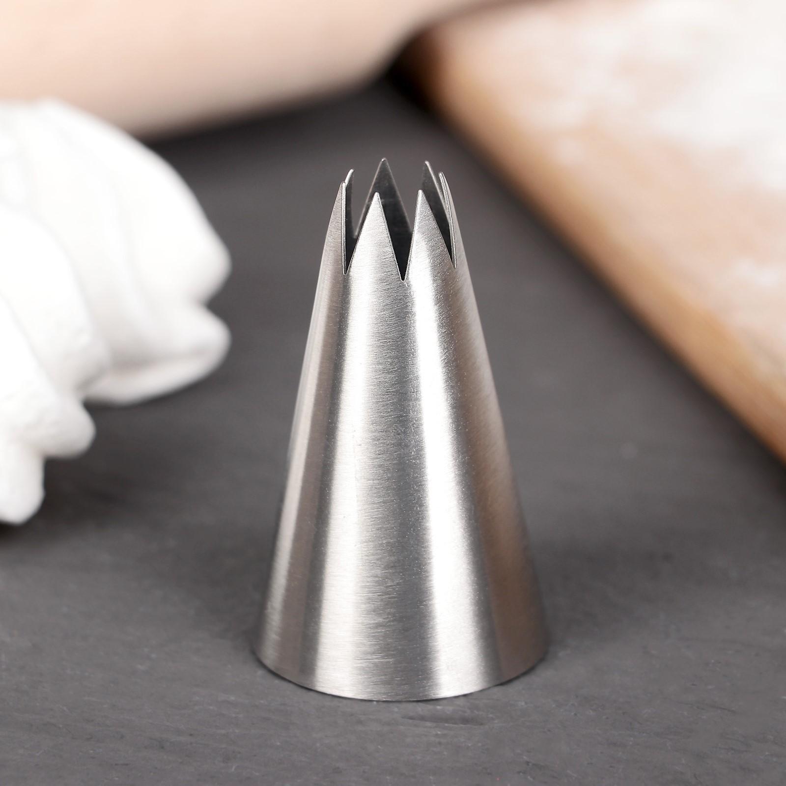 Насадка кондитерская «Открытая звезда», d=3 см, выход 1 см, нержавеющая сталь