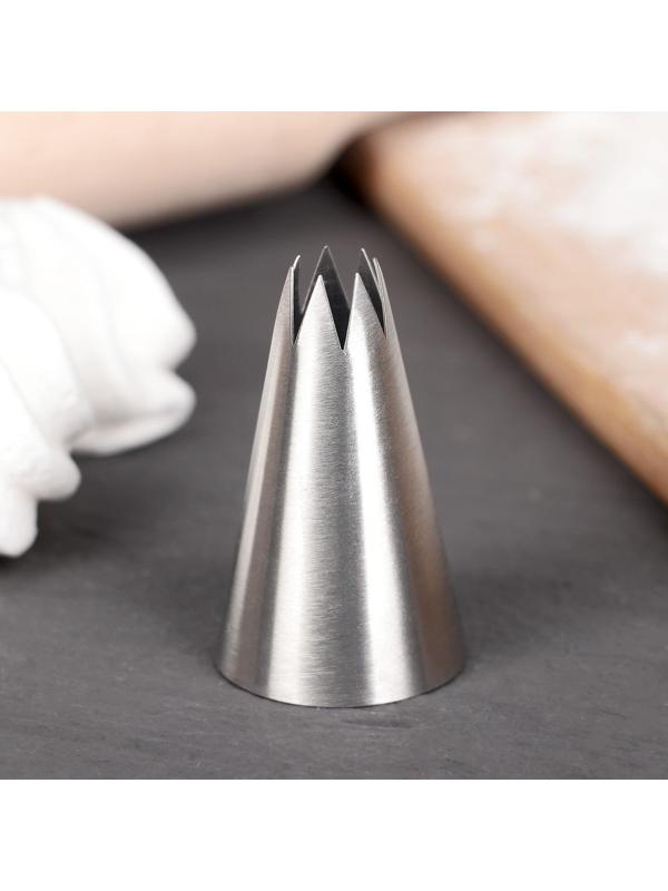 Насадка кондитерская «Открытая звезда», d=3 см, выход 1 см, нержавеющая сталь