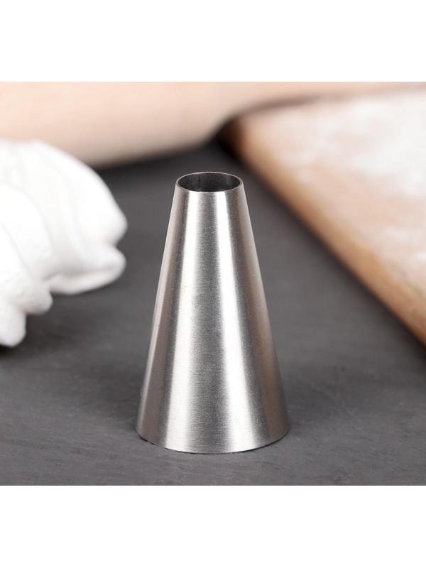 Насадка кондитерская «Трубочка», d=2,8 см, выход 1,4 см, высота 3,9 см, нержавеющая сталь