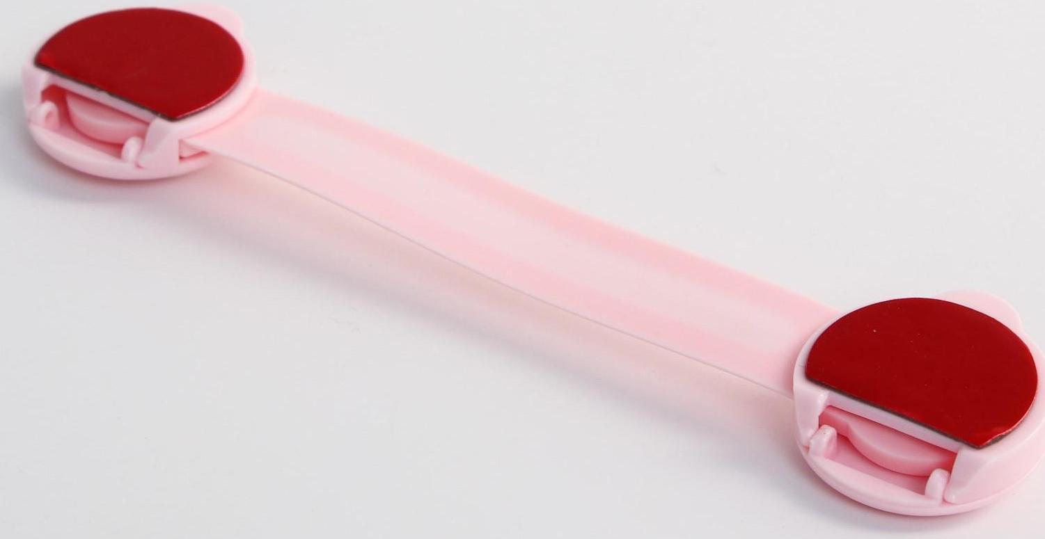 Блокиратор двери гибкий, набор 2 шт., цвет розовый