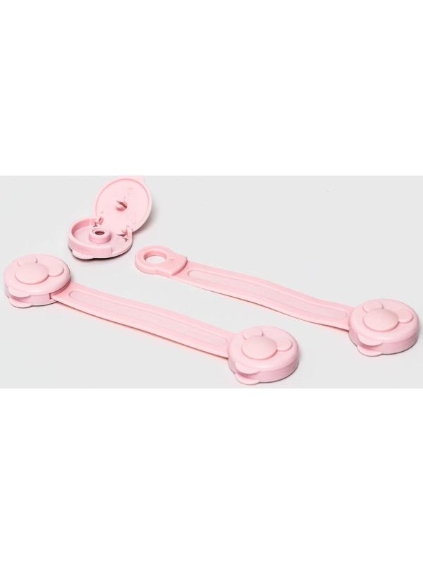 Блокиратор двери гибкий, набор 2 шт., цвет розовый