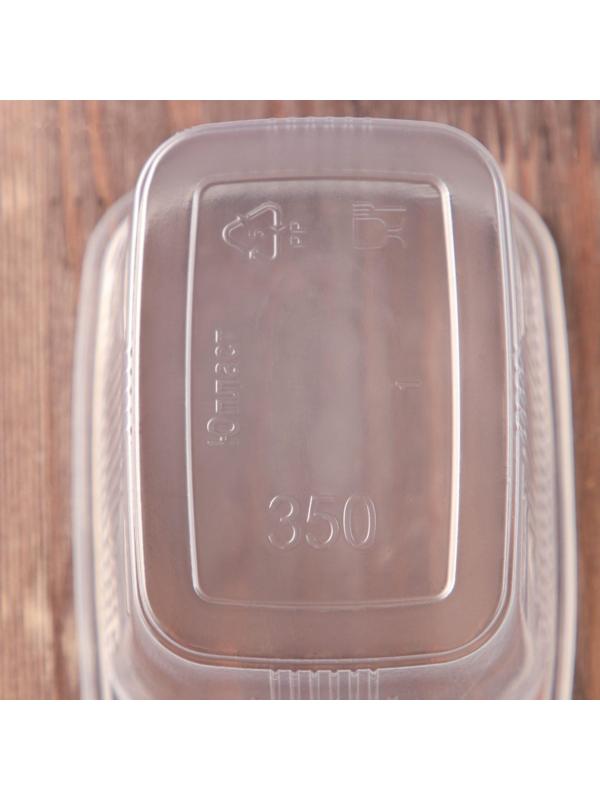 Контейнер одноразовый «Юпласт», 350 гр, 10,8×8,2×7 см, прямоугольный, цвет прозрачный