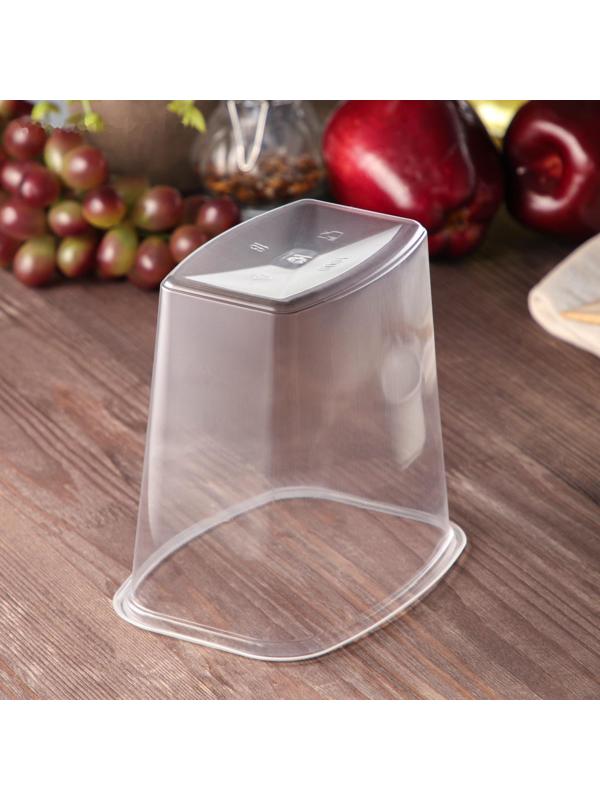 Контейнер одноразовый «Юпласт», 1 л, 13,8×10,2×12,7 см, средний, цвет прозрачный