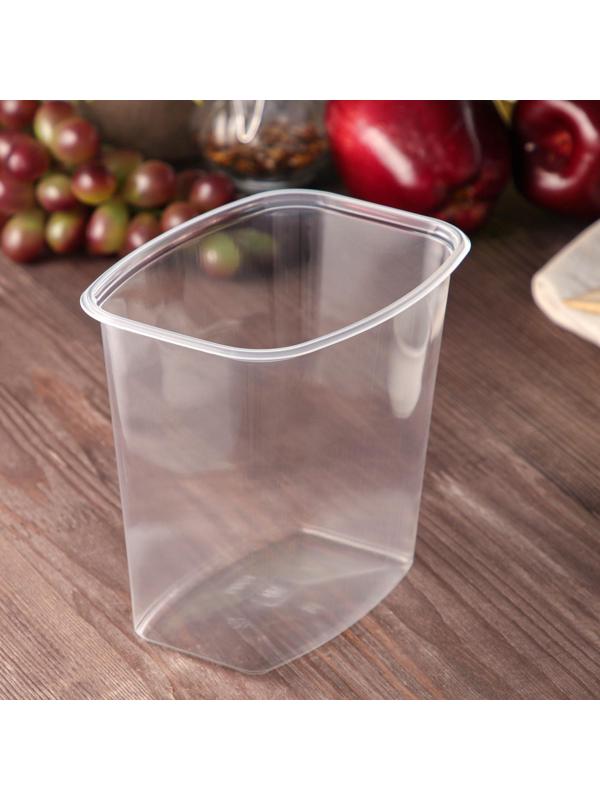 Контейнер одноразовый «Юпласт», 1 л, 13,8×10,2×12,7 см, средний, цвет прозрачный