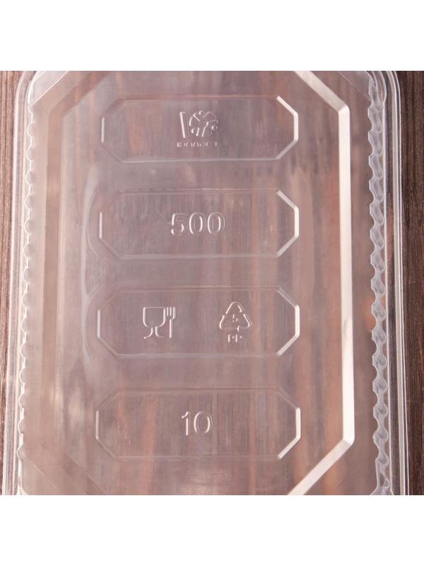 Контейнер одноразовый «Юпласт», 500 мл, 18,6×13,2×3,3 см, цвет прозрачный