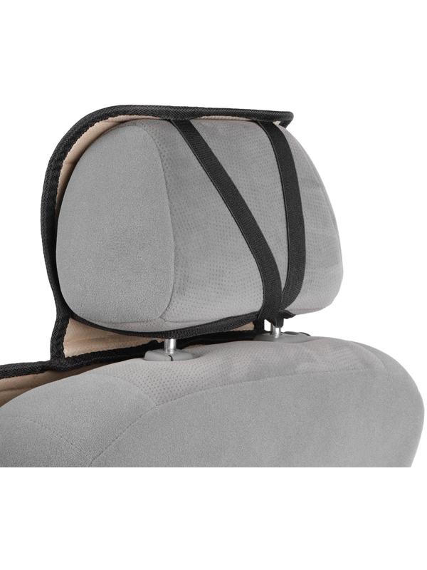 Накидка на переднее сиденье автомобиля 131х48 см, искусственный мех, черный