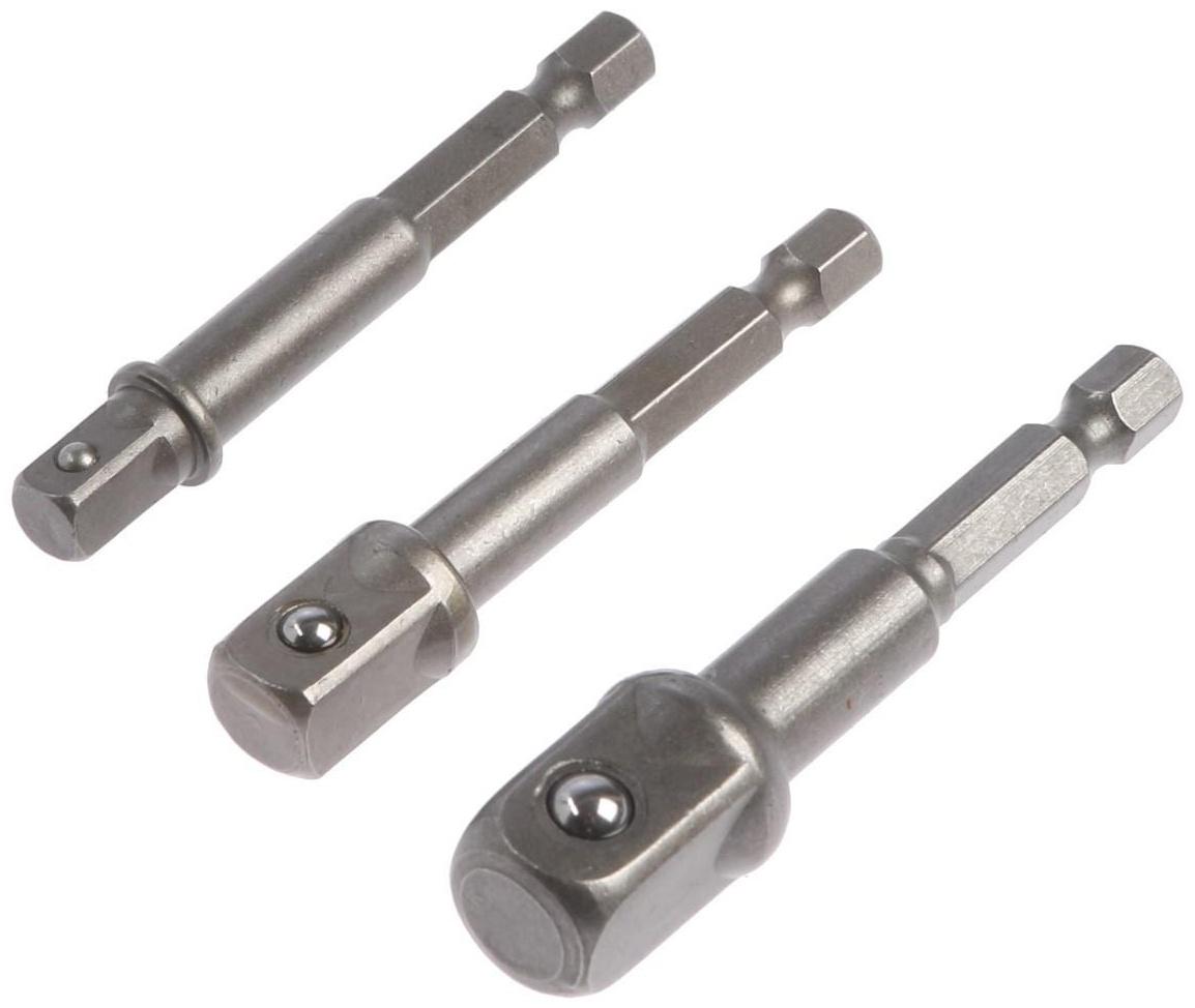 Набор адаптеров для торцевых головок ТУНДРА, сталь CrV, 1/2 x 75, 3/8 и 1/4
