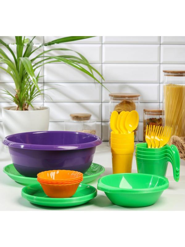 Набор посуды на 4 персоны «Всегда с собой», 30 предметов