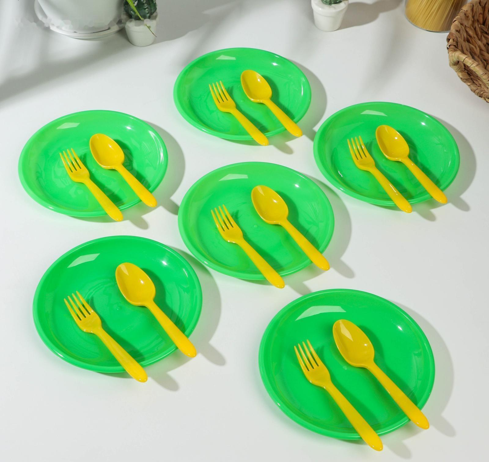 Набор посуды Альт-Пласт «Всегда с собой», на 6 персон, 32 предмета