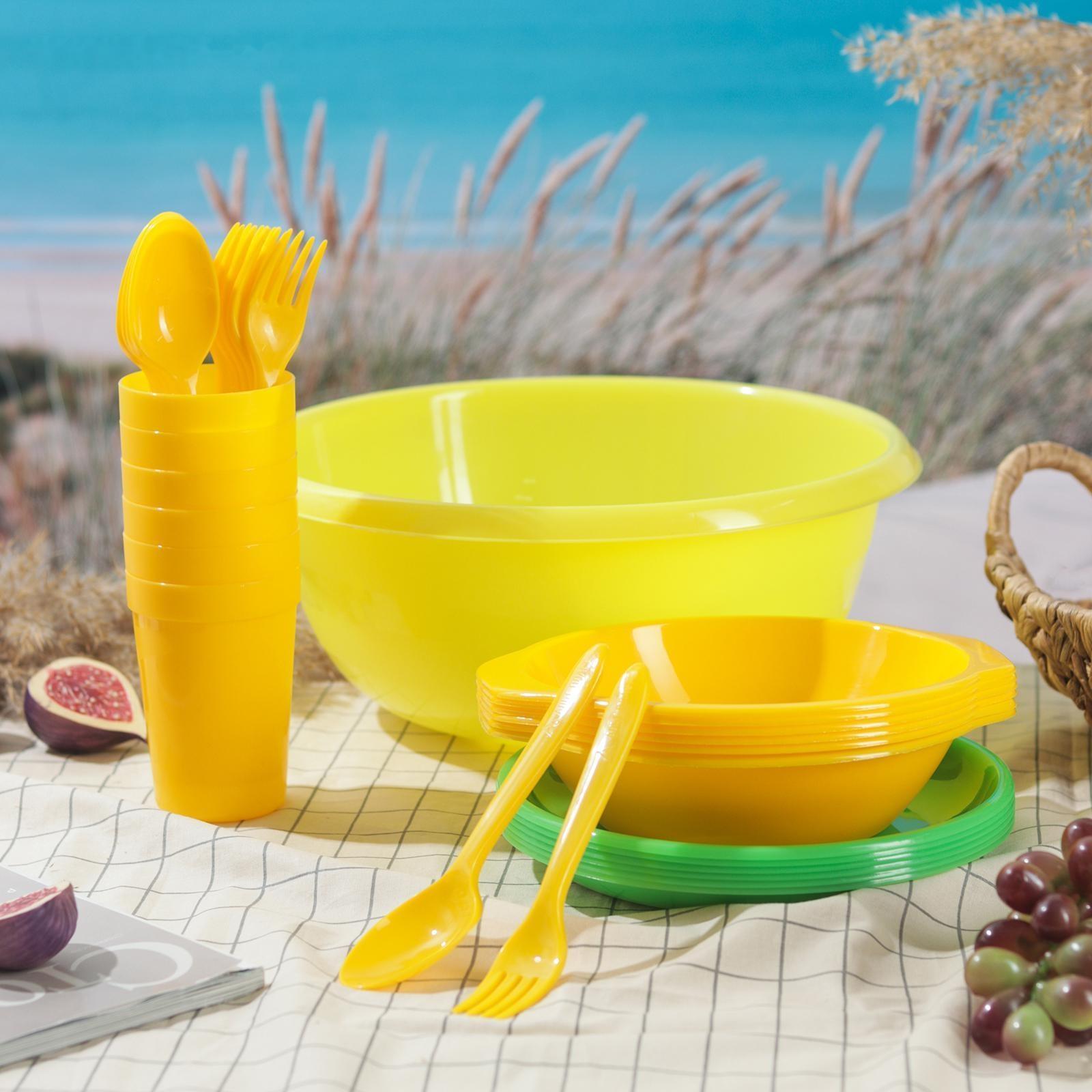 Набор посуды Альт-Пласт «Всегда с собой», на 6 персон, 32 предмета