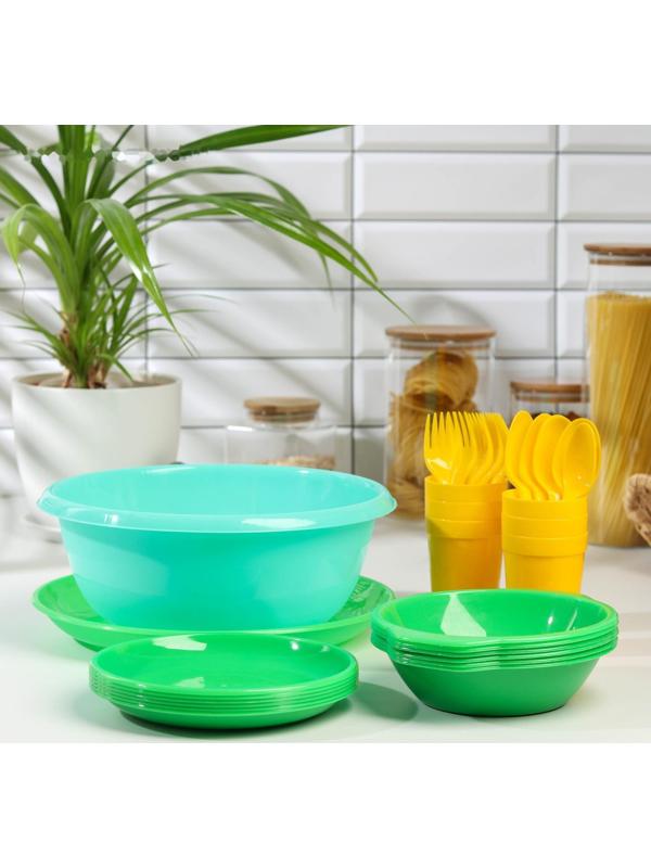 Набор посуды Альт-Пласт «Всегда с собой», на 6 персон, 32 предмета