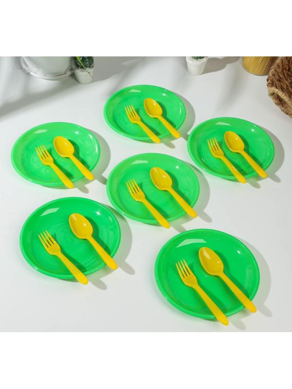 Набор посуды Альт-Пласт «Всегда с собой», на 6 персон, 32 предмета