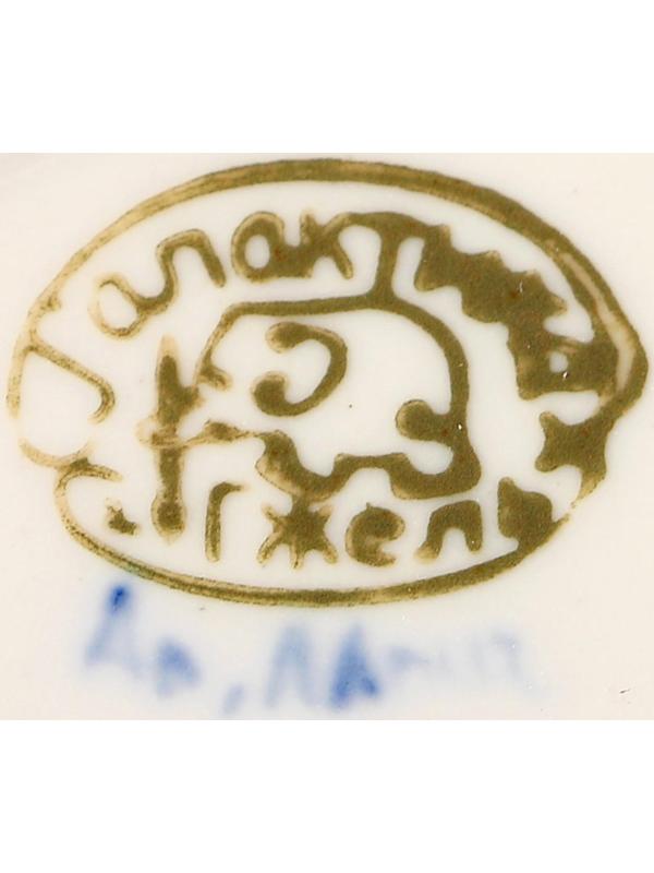 Подставка - ложка «Цветок», 6х23,5 см, гжель