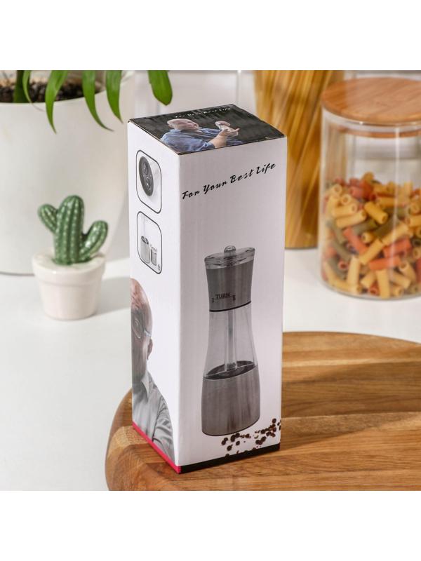 Мельница для специй «Восторг», 19×6,5 см, двухсторонний помол для соли и перца