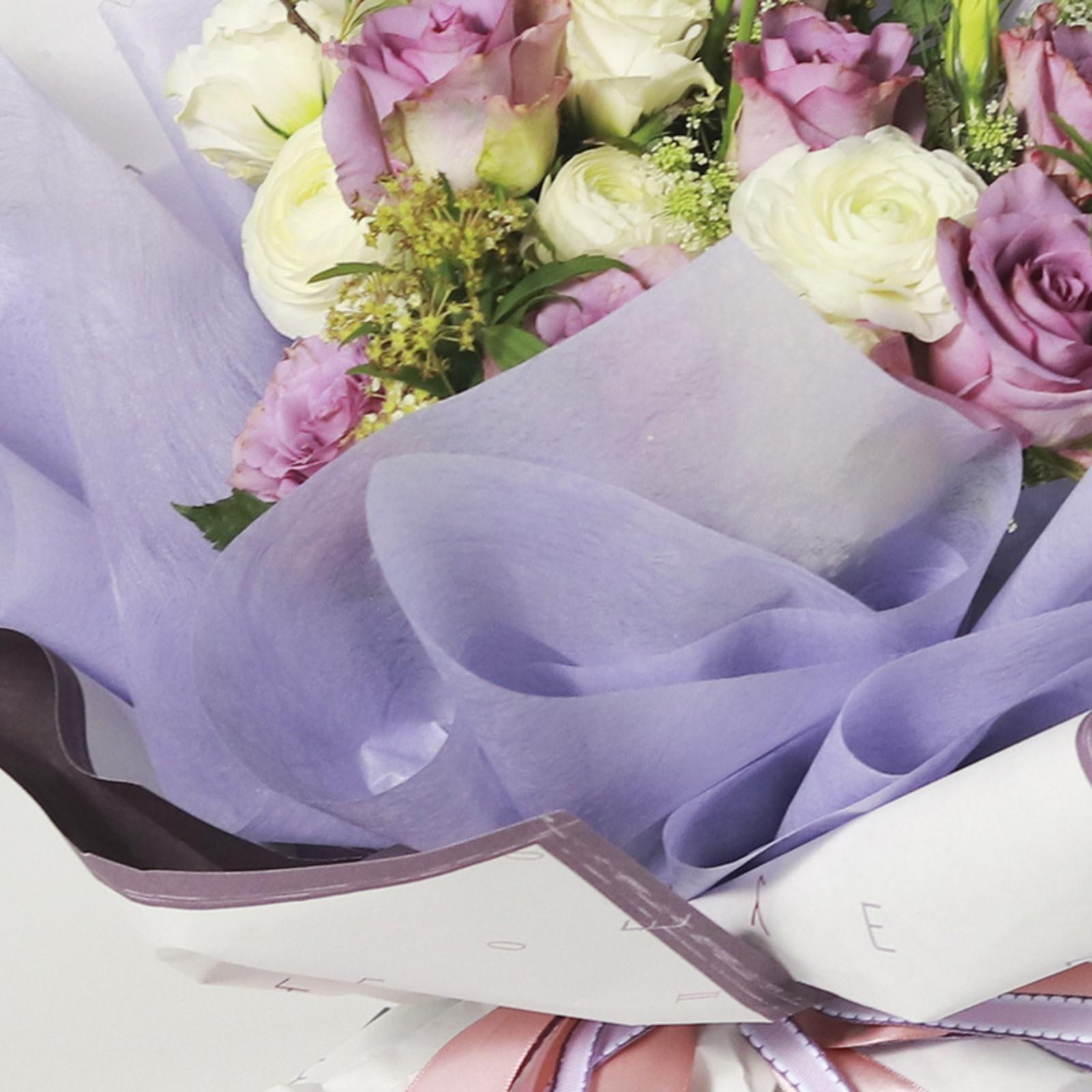 Фетр для декора и флористики, однотонный, белый, двусторонний, рулон 1шт., 0,5 x 20 м