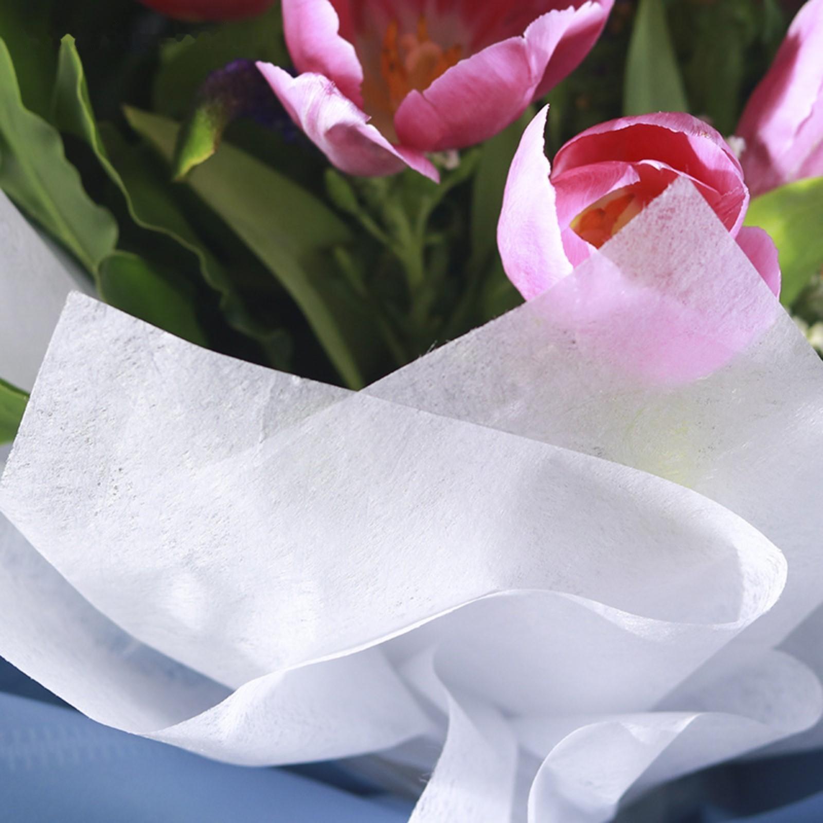 Фетр для декора и флористики, однотонный, белый, двусторонний, рулон 1шт., 0,5 x 20 м