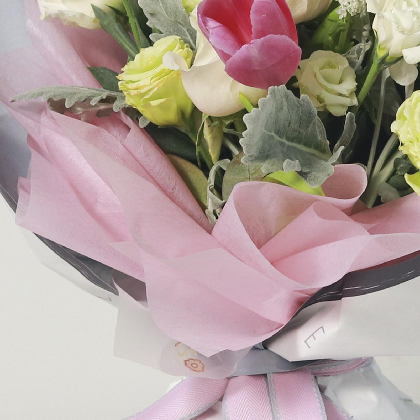 Фетр для декора и флористики, однотонный, белый, двусторонний, рулон 1шт., 0,5 x 20 м