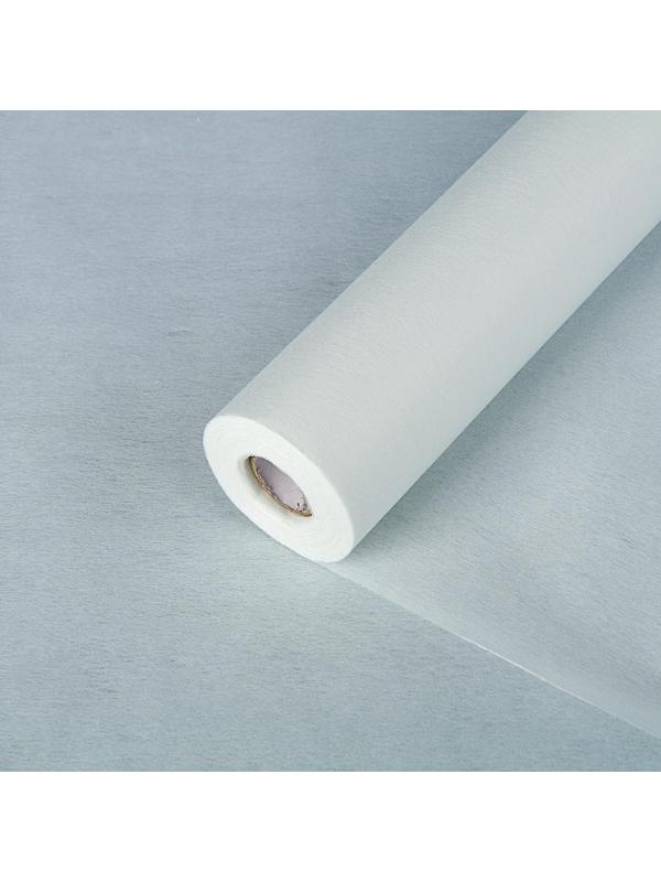 Фетр для декора и флористики, однотонный, белый, двусторонний, рулон 1шт., 0,5 x 20 м