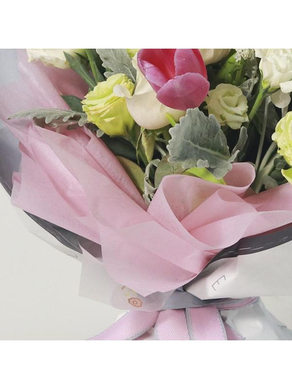 Фетр для декора и флористики, однотонный, белый, двусторонний, рулон 1шт., 0,5 x 20 м