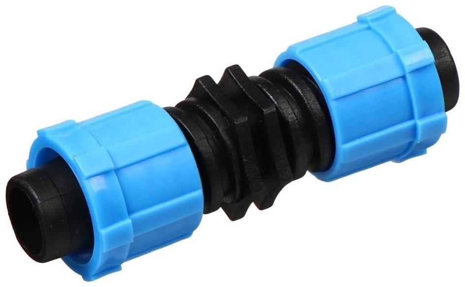 Муфта-соединитель для капельной ленты, 16 мм, пластик