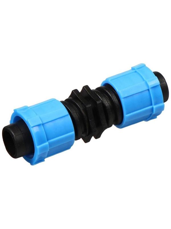 Муфта-соединитель для капельной ленты, 16 мм, пластик