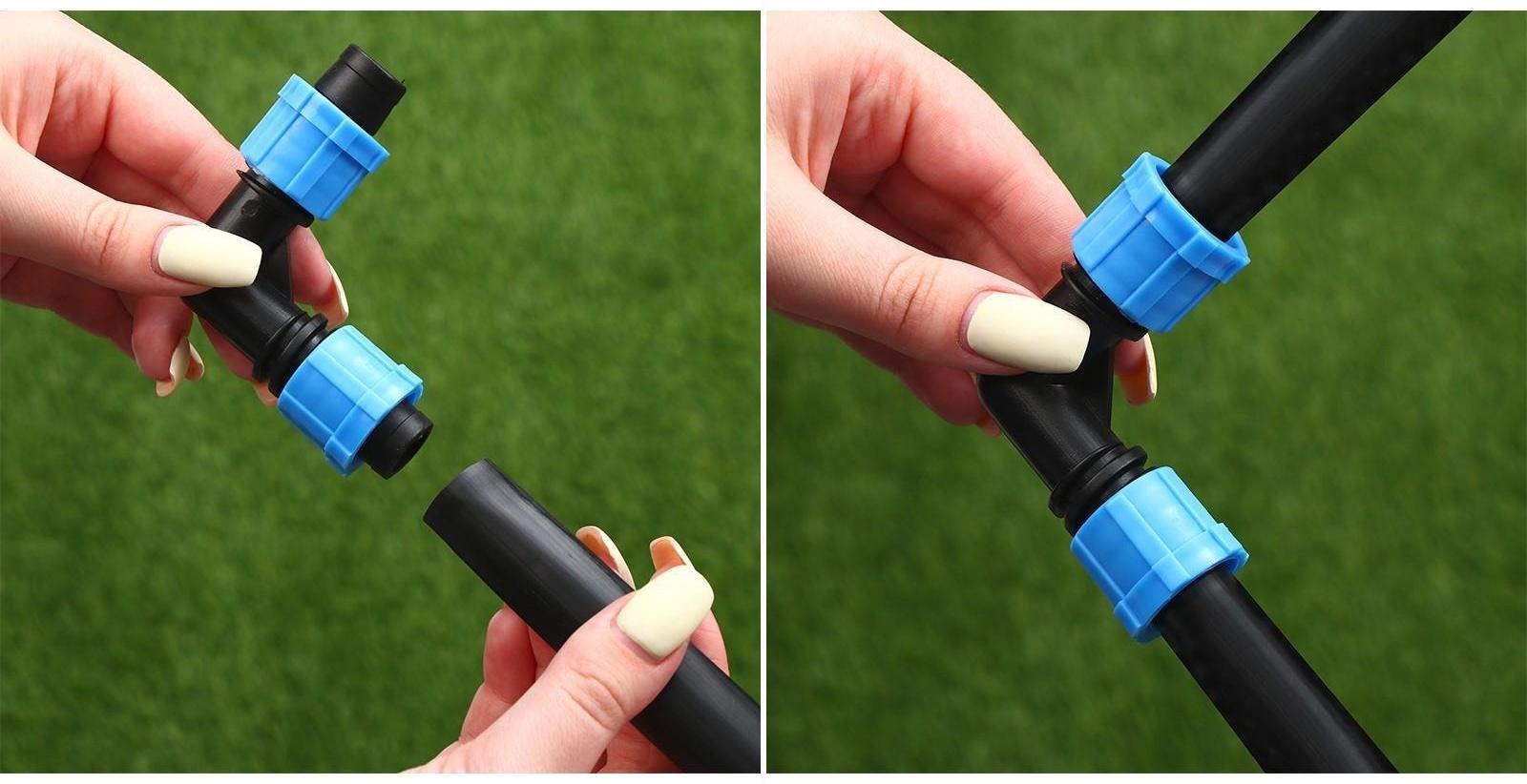 Соединитель L-образный для капельной ленты, 16 мм — 16 мм, пластик